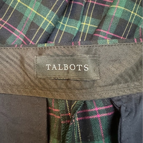 Talbots Wool Blend Plaid Chatham Ankle Pants, Size 12 Petite, Highland Green - Picture 8 of 10